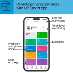 HP LaserJet M209dw Wireless Black & White Laser Printer, Single-Function, Print, Best for Home Office (6GW62F)