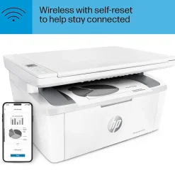 HP LaserJet MFP M140w Wireless Black & White All-in-One Laser Printer, Scanner, Copier, Best for Home Office (7MD72F)