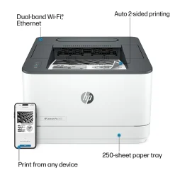 HP LaserJet Pro LJP 3001dw Wireless Black & White Laser Printer, Single-Function, Print, Best for Office (3G65OF)