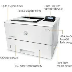 HP LaserJet Pro M501dn Black & White Laser Printer, Single-Function, Print (J8H61A#BGJ)