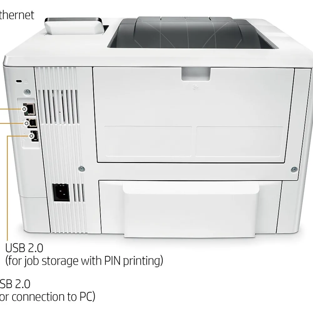 HP LaserJet Pro M501dn Black & White Laser Printer, Single-Function, Print (J8H61A#BGJ)