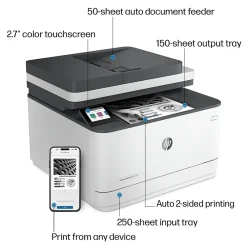 HP LaserJet Pro MFP 3101sdw Wireless Black & White All-in-One Laser Printer, Scanner, Copier, Best for Office (9D2X4F)