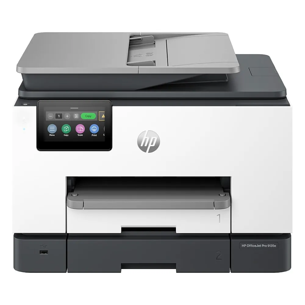 HP OfficeJet Pro 9135e Wireless Color Inkjet Printer, All-In-One, Print, Scan, Copy, Fax, 3 Months FREE INK with + (404M0A)