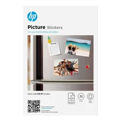 Photo Paper*HP Picture Stickers, 4" x 6", 25 Sheets/Pack (8L1U8A)