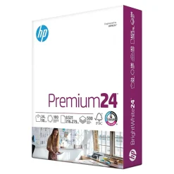 Multipurpose Paper*HP Premium24 8.5" x 11" Laser Paper, 24 lbs., 100 Brightness, 500 Sheets/Ream (J1124)