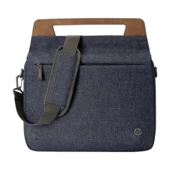 Renew Laptop Slim Briefcase, Heather Blue/Brown Fabric/Faux Leather (1A215AA#ABL)<HP Discount