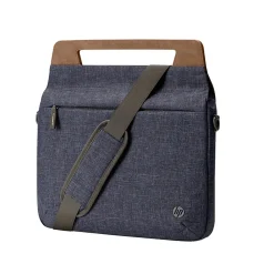 Renew Laptop Slim Briefcase, Heather Blue/Brown Fabric/Faux Leather (1A215AA#ABL)<HP Discount