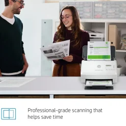 HP ScanJet Enterprise Flow 5000 s5 Duplex Desktop Document Scanner, White (6FW09A#BGJ)