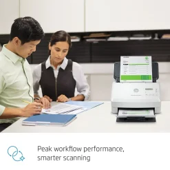 HP ScanJet Enterprise Flow 5000 s5 Duplex Desktop Document Scanner, White (6FW09A#BGJ)