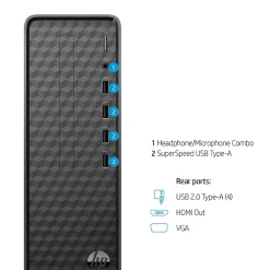 Best HP Slim Desktop Computer, Intel Core i3-1210, 8GB RAM, 256GB SSD, Mouse & Keyboard Included, Windows 11 Home