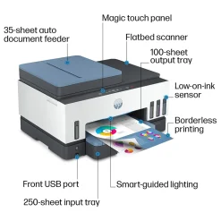 HP Smart Tank 7602 Wireless All-in-One Color Ink Tank Printer Scanner Copier Fax, 2 years of ink (28B98A)