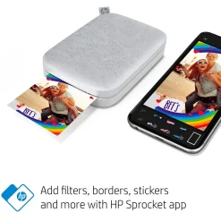 HP Sprocket 200 Wireless Color Inkjet Printer, Single-Function, Print (ISPW)
