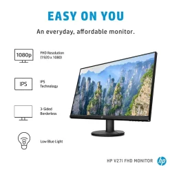 Clearance HP V27i Monitor, 27" LED Monitor, Black (9SV92AA#ABA)