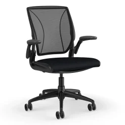 Office Chairs*Humanscale Diffrient World Ergonomic Fabric/Mesh Swivel Task Chair, Black (W11BM10CF10SHNSC)