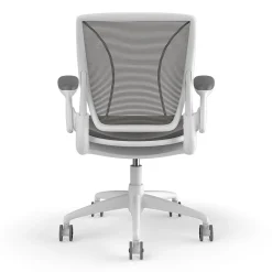 Office Chairs*Humanscale Diffrient World Ergonomic Mesh Swivel Task Chair, White/Black (W11BN10N10SHNSC)