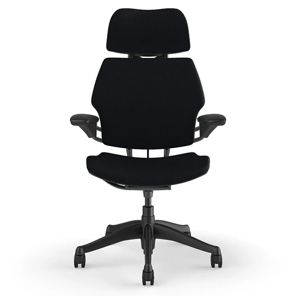 Office Chairs*Humanscale Freedom Headrest Ergonomic Fabric Swivel Task Chair, Black (F211GCF10XFSHNSC)