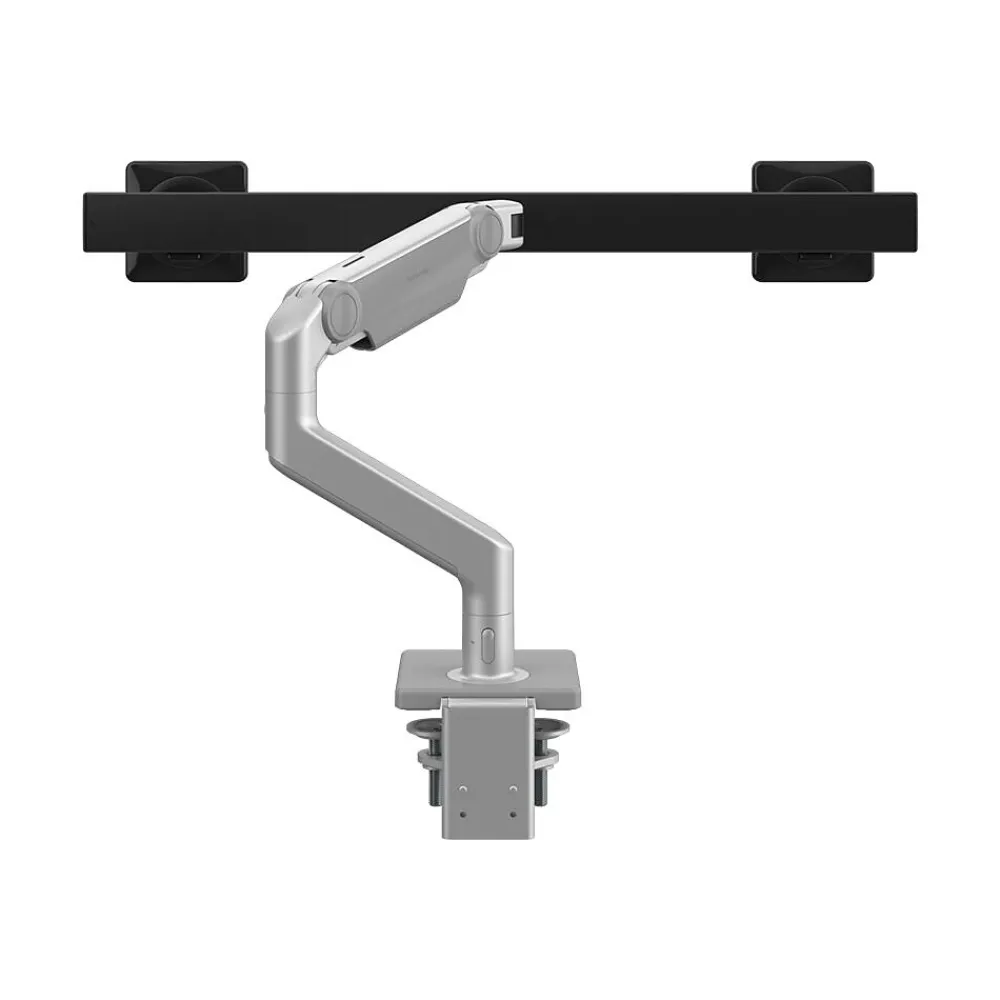 Best Humanscale M8.1 Adjustable Dual Monitor Arm, Up to 28" Monitors, Silver (M82CBS)