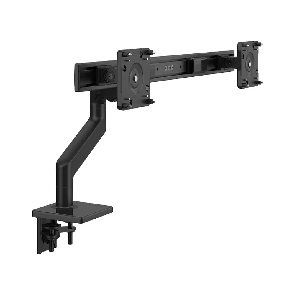 Humanscale M8.1 Adjustable Dual Monitor Arm, Up to 28" Monitors, Black (M82CBB)