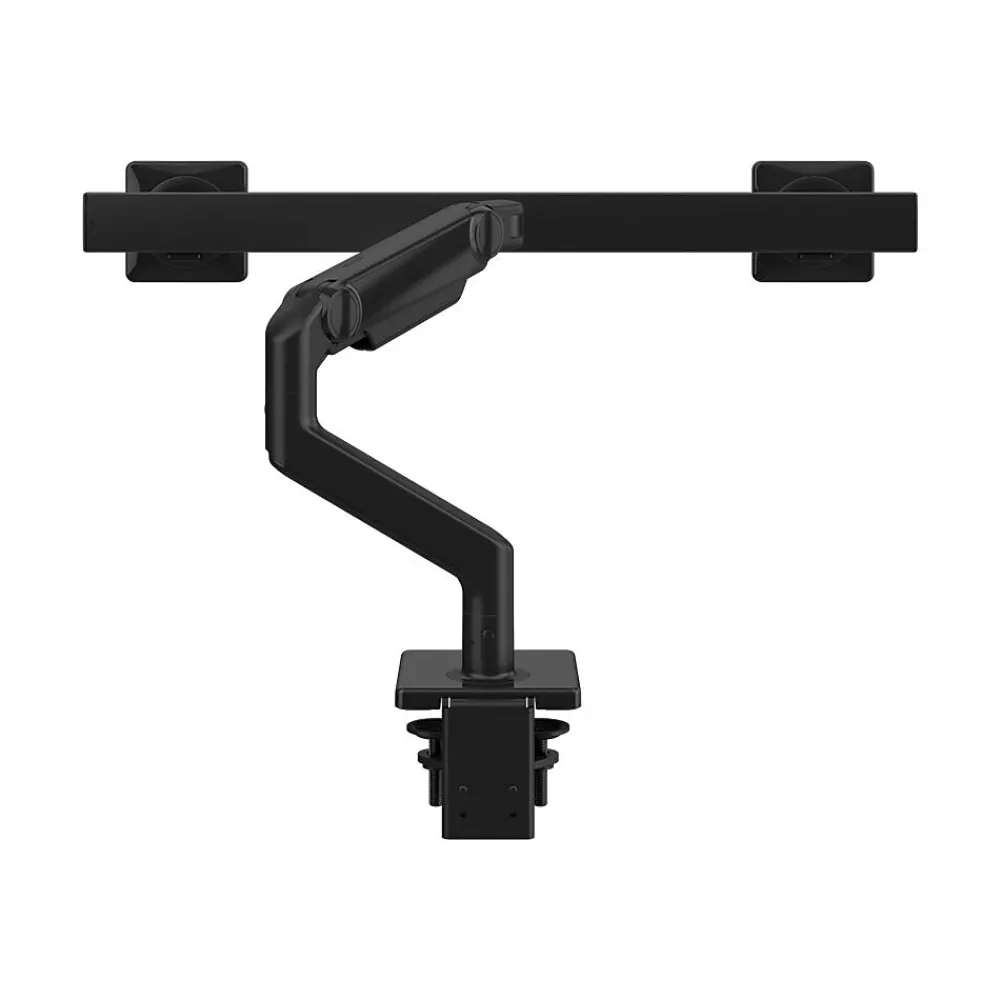 Humanscale M8.1 Adjustable Dual Monitor Arm, Up to 28" Monitors, Black (M82CBB)