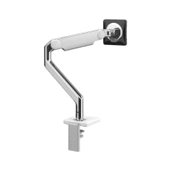 Humanscale M2.1 Adjustable Monitor Arm, Polished Aluminum/White (M21CMWBTB.WFH)