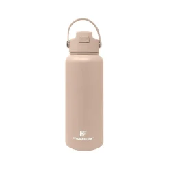 HYDRAFLOW Neutral Hybrid Stainless Steel Vacuum Insulated Flip Straw Bottle, 34 oz., Clay (213294)