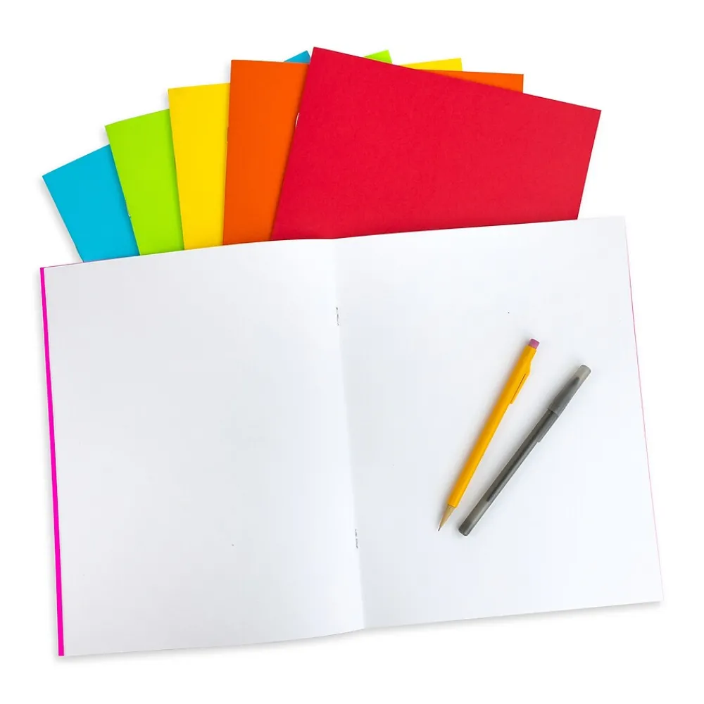 Composition Notebooks|Hygloss Blank Books, 8.5" x 11", 24 Sheets, Assorted Colors, 6/Pack, 2/Bundle (HYG77735-2)