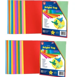 Card Stock*Hygloss Bright Tag, 8.5" x 11", Assorted Colors, 48 Sheets/Pack, 2 Packs (HYG87848-2)
