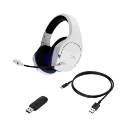 Clearance HyperX Cloud Stinger Core Wireless Noise Canceling Stereo Gaming Over-the-Ear Headset, White (4P5J1AA)