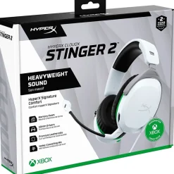 Best HyperX CloudX Stinger 2 3.5mm Noise Canceling Stereo Gaming Headset, UC Certified, White (75X28AA)