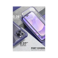 i-Blason Ares Deep Purple Case for iPhone 14 Pro (iPhone2022Pro-6.1-Ares-SP-Mauve)
