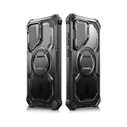 i-Blason ArmorBox MagSafe Rugged Case for Samsung Galaxy S24, Shock Absorbing, Black (GS24ABSPBK)