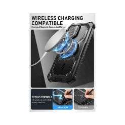 i-Blason ArmorBox MagSafe Rugged Case for Samsung Galaxy S24+, Shock Absorbing, Black (GS24PLUSABSPBK)