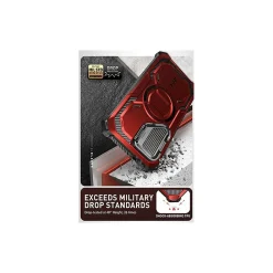 i-Blason ArmorBox MagSafe Rugged Case for Samsung Galaxy S24+, Shock Absorbing, Metallic Red (GS24PLUSABSPRD)