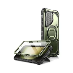 i-Blason Armorbox MagSafe Rugged Case for Samsung Galaxy S24 Ultra, Shock-Absorbing, Dark Green