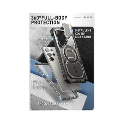 i-Blason Armorbox MagSafe Rugged Case for Samsung Galaxy S24 Ultra, Shock-Absorbing, Titan Gray
