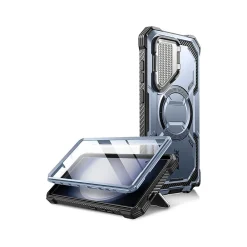 i-Blason ArmorBox MagSafe Rugged Case for Samsung Galaxy S24 Ultra, Metallic Blue (GS24UABSTT)