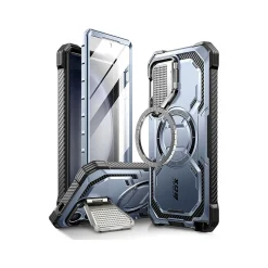 i-Blason ArmorBox MagSafe Rugged Case for Samsung Galaxy S24 Ultra, Metallic Blue (GS24UABSTT)