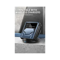 i-Blason Armorbox Metallic Blue Rugged Case for Samsung Galaxy Z Flip4 (Galaxy2022-ZFlip4-5G-Armorbox-Tilt)