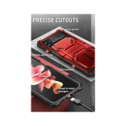 i-Blason Armorbox Metallic Red Rugged Case for Samsung Galaxy Z Flip4 (Galaxy2022-ZFlip4-5G-Armorbox-Ruddy)