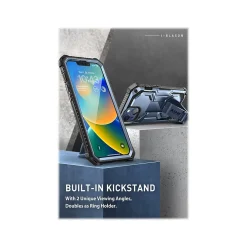 i-Blason Armorbox Metallic Blue Rugged Case for iPhone 14 (iPhone2021/22-6.1-Armorbox-SP-Tilt)