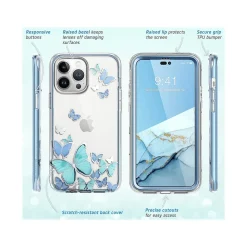 i-Blason Cosmo Bluefly Case for iPhone 14 Pro Max (iPhone2022Pro-6.7-Cosmo-SP-Bluefly)