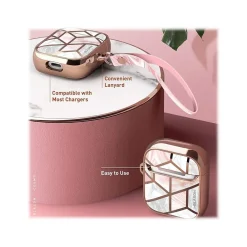 Cosmo Case for Apple AirPods 1st/2nd Gen, Marble Pink (AirPods2019-Cosmo-Marble)<i-Blason Best