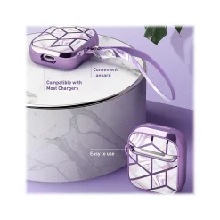 Cosmo Case for Apple AirPods 1st/2nd Gen, Marble Purple (AirPods2019-Cosmo-Ameth)<i-Blason Hot