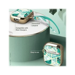 Cosmo Case for Apple AirPods 1st/2nd Gen, Marble Green (AirPods2019-Cosmo-Jade)<i-Blason Clearance