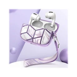 Cosmo Case for Apple AirPods Pro, Marble Purple (AirPodsPro2019-Cosmo-Ameth)<i-Blason Outlet