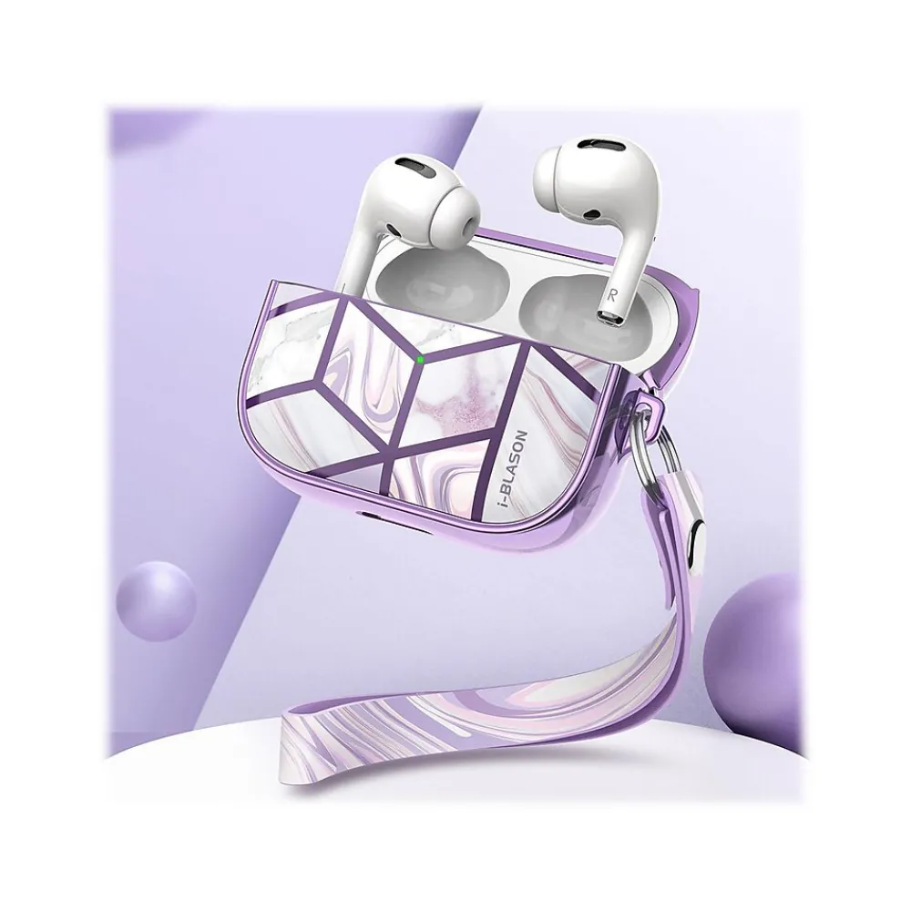 Cosmo Case for Apple AirPods Pro, Marble Purple (AirPodsPro2019-Cosmo-Ameth)<i-Blason Outlet