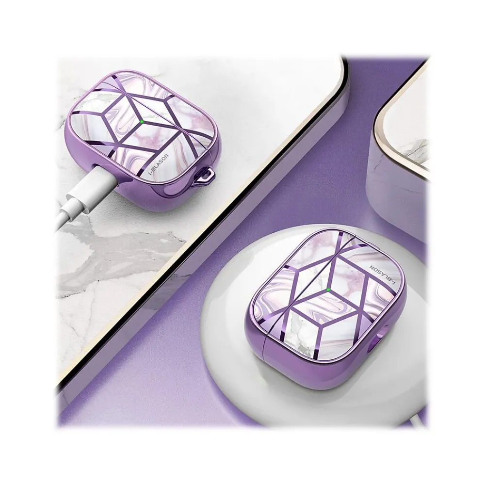 Cosmo Case for Apple AirPods Pro, Marble Purple (AirPodsPro2019-Cosmo-Ameth)<i-Blason Outlet