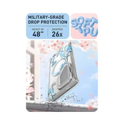 i-Blason Cosmo Clear BlueFly MagSafe Bumper Case for Samsung Galaxy S24 Ultra, Shock Absorbing, Clear/Blue (GS24UCOSMOSPBFY)