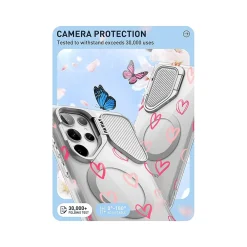 i-Blason Cosmo Clear Hearts MagSafe Case for Samsung Galaxy S24 Ultra, Shock-Absorbing