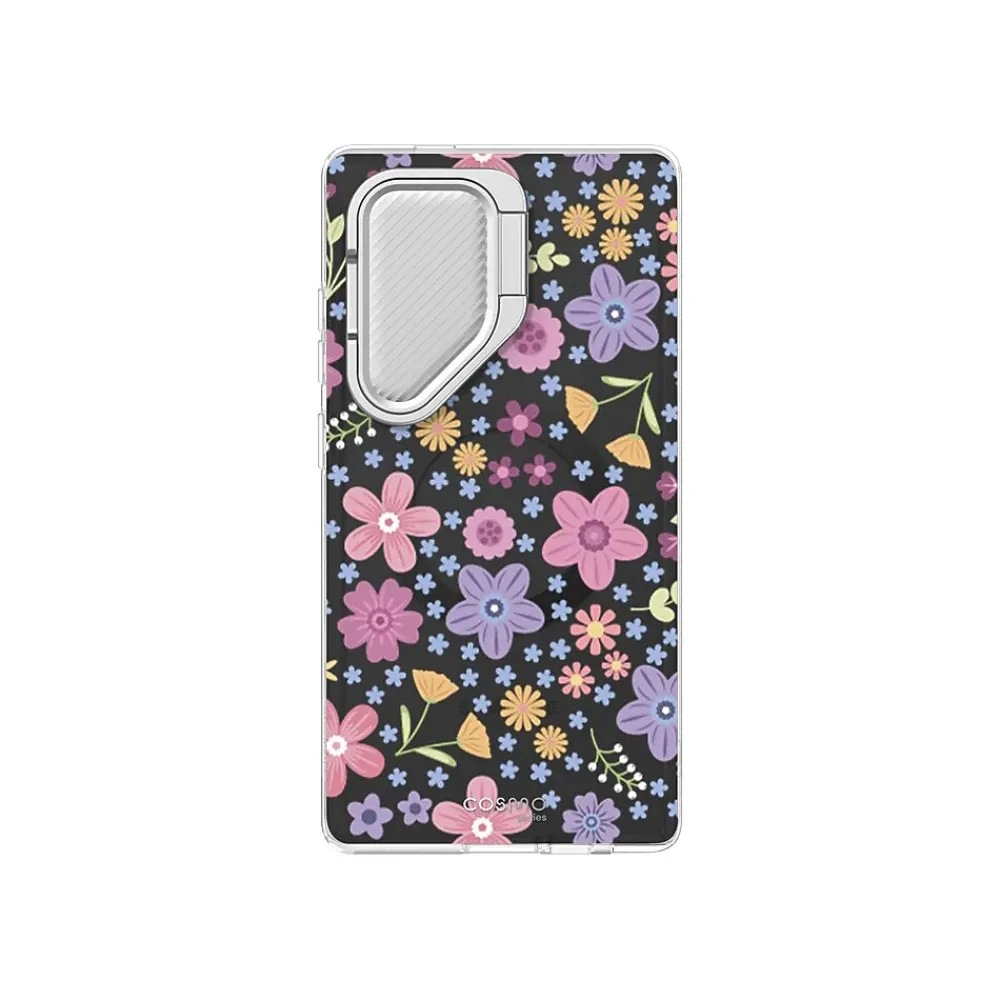 i-Blason Cosmo Colorful Pink Daisies MagSafe Case for Samsung Galaxy S24 Ultra, Shock-Absorbing, Multicolor